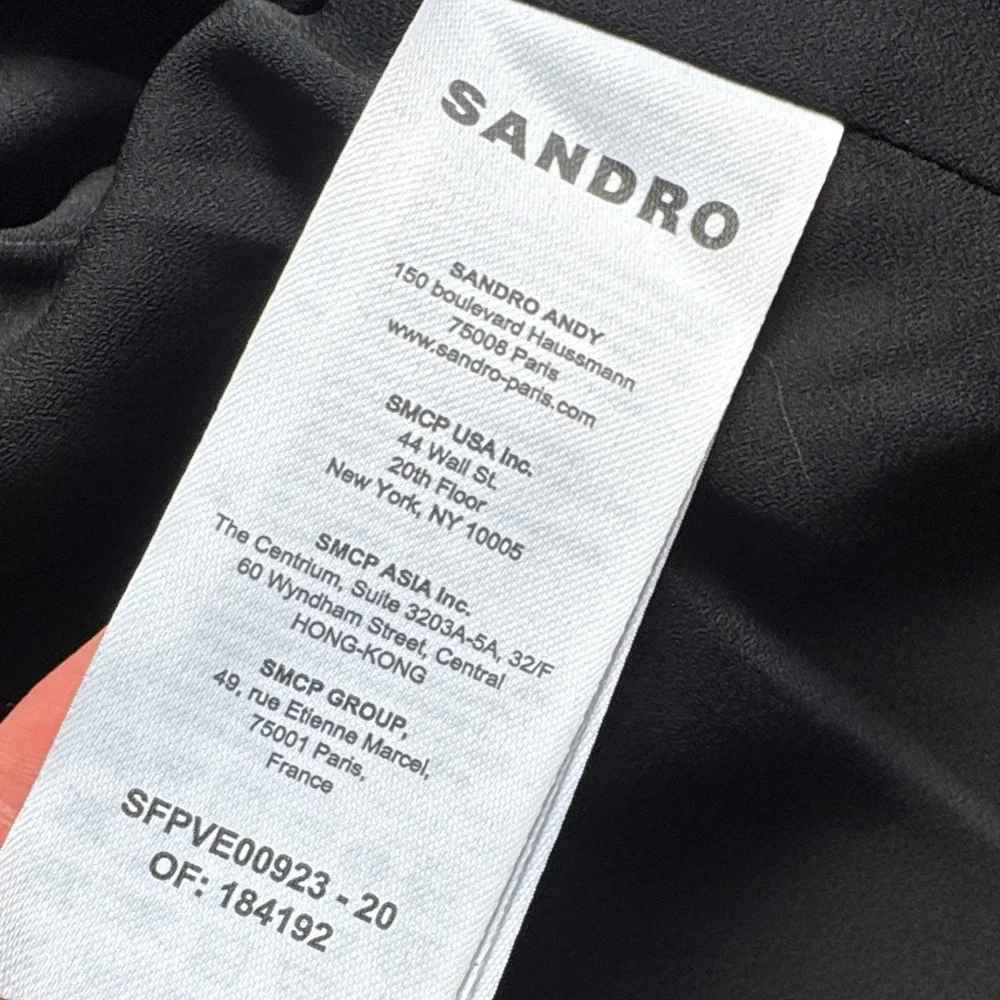 Sandro Black and White Cropped Blazer - Picture 4 of 5